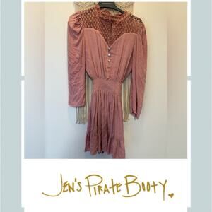 Jen’s pirate booty crochet smoked dusty pink dress size S